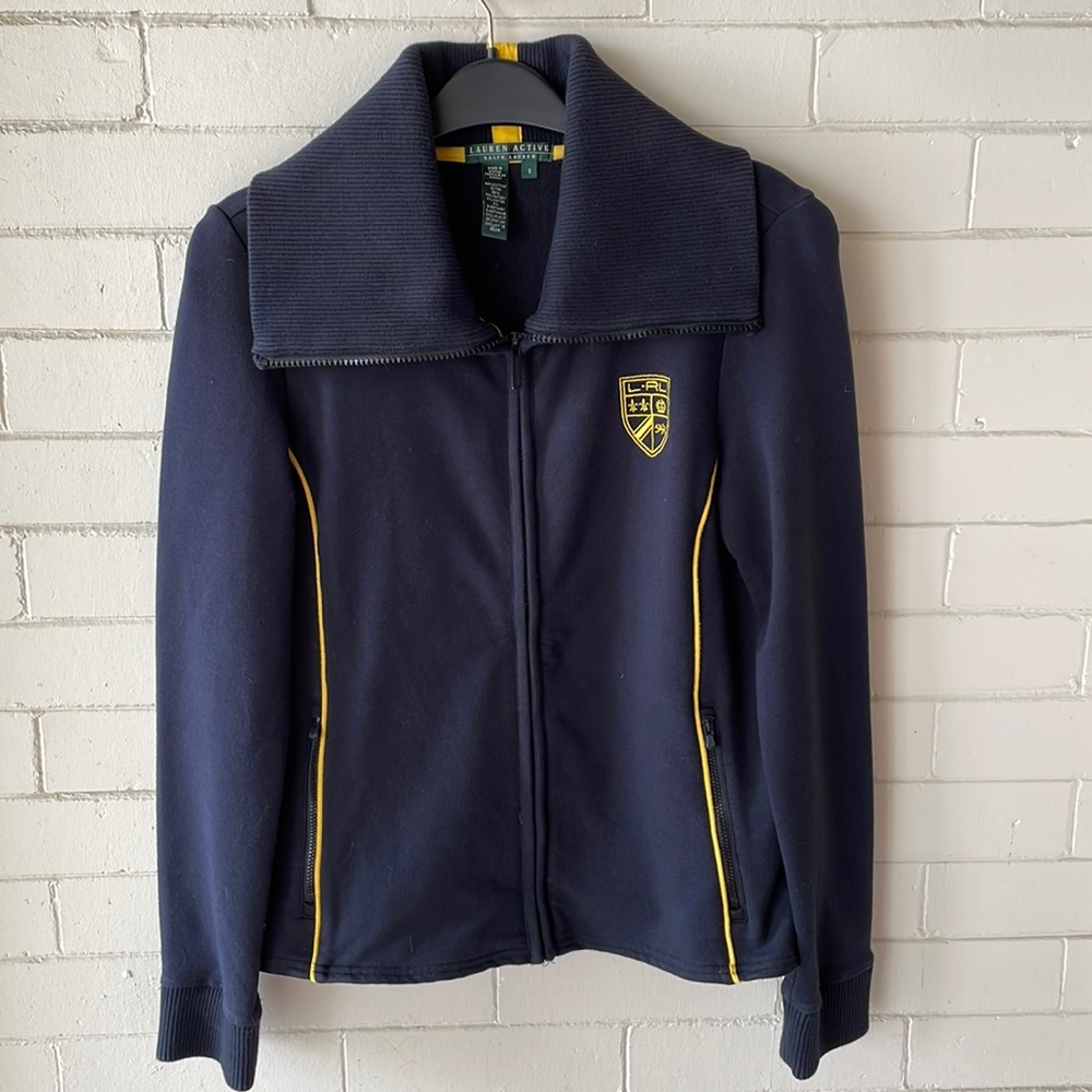 Lauren Active Ralph Lauren high neck zip up jacket logo vintage